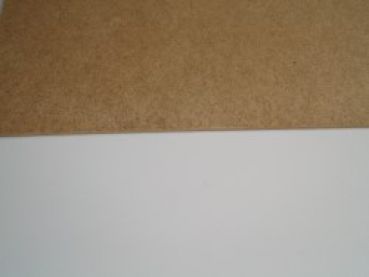 HDF-Platte, einseitig weiß,  3,0 x 350 x 250 mm